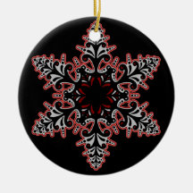 Schwarze rosa gotische Schneeflocke Weihnachtsbaum Ornamente