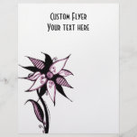 Schwarze rosa u. weiße Wirble Blume durch Naomi Flyerdesign