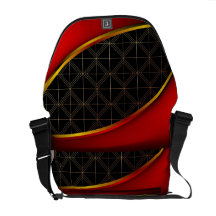 Schwarze/rote Rickshaw-Bote-Tasche Kurier Taschen