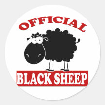 Schwarze Schafe Runde Sticker
