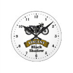 Schwarze Schatten-Wanduhr Vincents