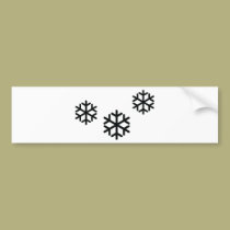 schwarze Schneeflocken autoaufkleber