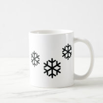 schwarze Schneeflocken tassen
