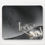 Schwarze Schwan-Liebe Mousepad