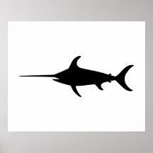 Schwarze Schwertfische Plakat