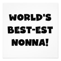 Schwarze T-Shirts und Geschenke Text Gut-est Nonna Individuelle Ankündigungskarte