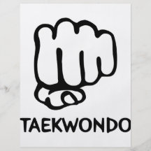 schwarze Taekwondo-Ikone Personalisierte Flyer