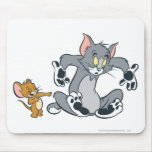 Schwarze Tatzen-Katze Toms und Jerry Mousepad