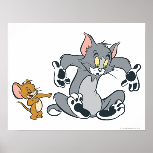 Schwarze Tatzen-Katze Toms und Jerry Plakate
