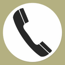 schwarze Telefonikone aufkleber