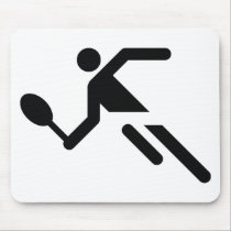 schwarze Tennisikone mousepads