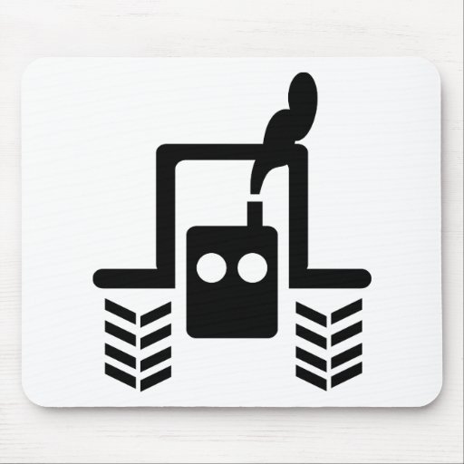 schwarze Traktorlogo-Symbolfront Mousepad