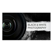 Schwarze u. weiße Fotografie-Visitenkarte der groß