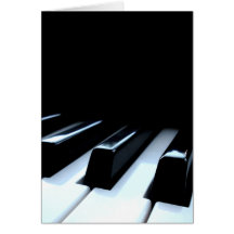 Schwarze u. weiße Klavier-Schlüssel Karten