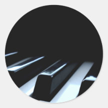 Schwarze u. weiße Klavier-Schlüssel Sticker
