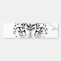 Schwarze u. weiße Leopard-Augen Autosticker
