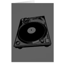 Schwarze u. weiße Turntable Karte