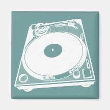 Schwarze u. weiße Turntable Magnete