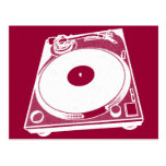 Schwarze u. weiße Turntable Postkarte