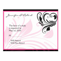 Schwarze und dunkle rosa Blumenrolle UAWG Postkart