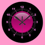 Schwarze und pinkfarbene Uhr wanduhren