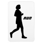 Schwarze weibliche Silhouette-Laufmagneten