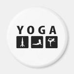 schwarze Yogaikone Kühlschrankmagnet