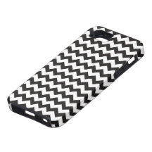 Schwarze Zickzacke verlaufen Zickzack Muster im Zi Etui Fürs iPhone 5