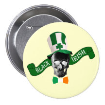 Schwarzen Iren-   St Patrick Tag Anstecknadelbutton