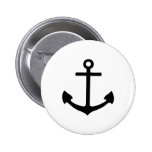 Schwarzer Anker Anstecknadelbutton