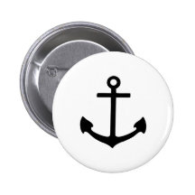 Schwarzer Anker Anstecknadelbutton