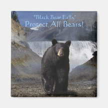 SCHWARZER BÄR FÄLLT Plakat Magnete
