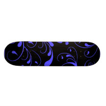 schwarzer blauer Wirbel Personalisiertes Skateboarddeck
