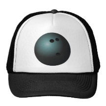 Schwarzer Bowlings-Ball-Hut Kappe