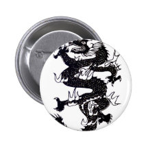 Schwarzer Drache Anstecknadelbutton