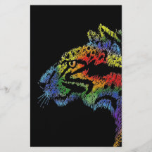 (Schwarzer) Flyer des Regenbogenleoparden 5,5 x 8,