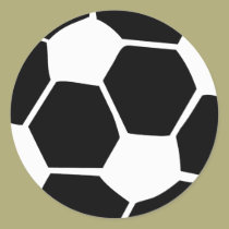 schwarzer Fußball aufkleber