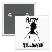 Schwarzer gruseliger Spinnen-Knopf Halloweens Anstecknadelbuttons