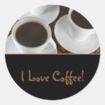 Schwarzer Kaffee-Aufkleber
