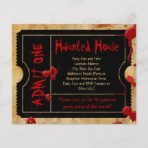 Schwarzer Karten-Blut-Spritzer-Spuk Haus-Flyer