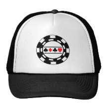 Schwarzer Kasino-Chip-Hut Retro Cap