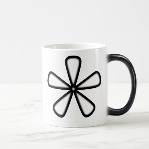 Schwarzer Kontur Athterisk Becher Kaffee Haferl