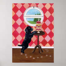Schwarzer Labrador retriever-Kunst-Druck Posterdruck