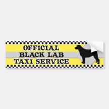 Schwarzer Labrador-Taxi-Service-Stoßaufkleber Auto Sticker