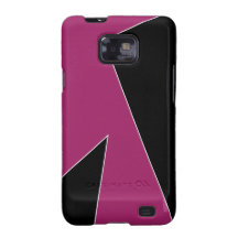 Schwarzer magentaroter geometrischer Case-Mate-Kas Samsung Galaxy SII Cover