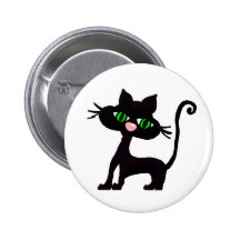 Schwarzer Miezekatze-Knopf Buttons