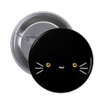 schwarzer neko Knopf Anstecknadel