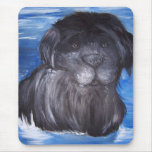 Schwarzer Neufundland-Hund Mousepad