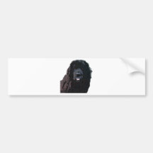 Schwarzer Newf Cartoon Auto Sticker