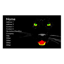 Schwarzer Panther-Geschäft, Profil-Karte Visitenkartenvorlage